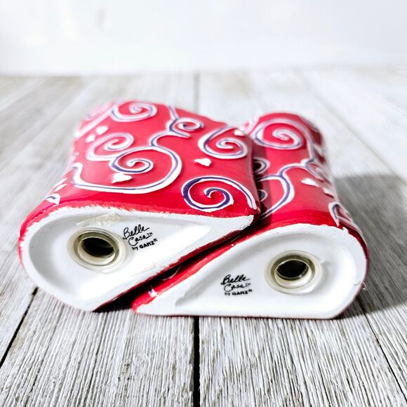 2-Piece Red Heart Shaped Salt and Pepper Shaker Set by Bella Casa by Ganz with - Picture 14 of 16